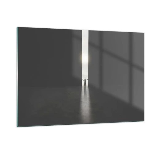 Quadro su vetro - Un passo verso un chiaro futuro - 120x80 cm