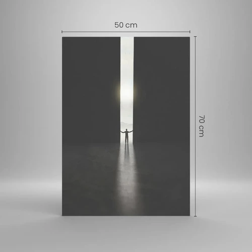 Quadro su vetro - Un passo verso un chiaro futuro - 50x70 cm