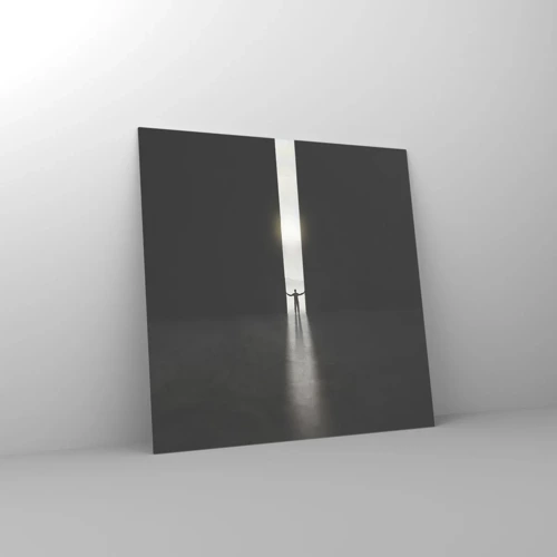 Quadro su vetro - Un passo verso un chiaro futuro - 60x60 cm