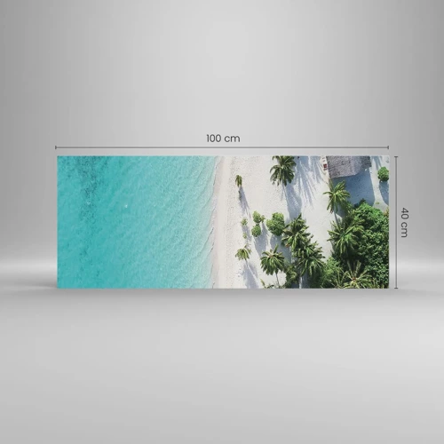Quadro su vetro - Vacanze in paradiso - 100x40 cm