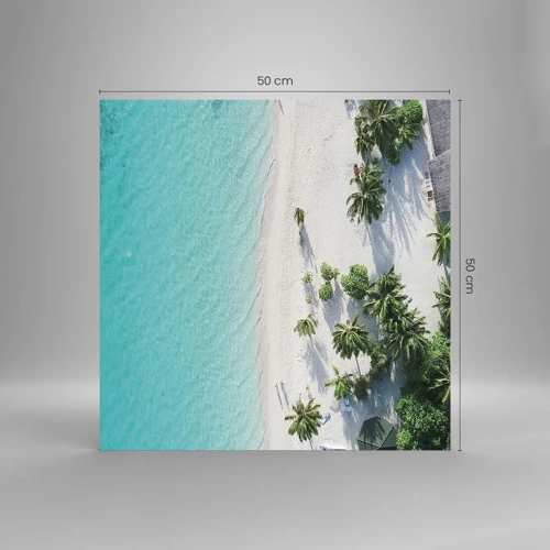 Quadro su vetro - Vacanze in paradiso - 50x50 cm