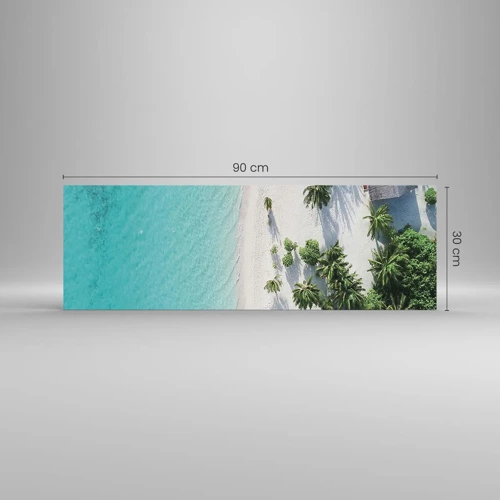 Quadro su vetro - Vacanze in paradiso - 90x30 cm