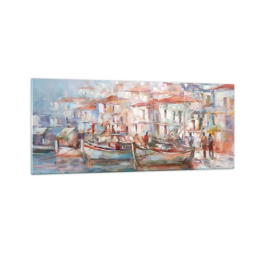 Quadro su vetro - Vacanze in pastello - 100x40 cm