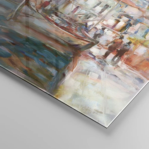 Quadro su vetro - Vacanze in pastello - 120x50 cm