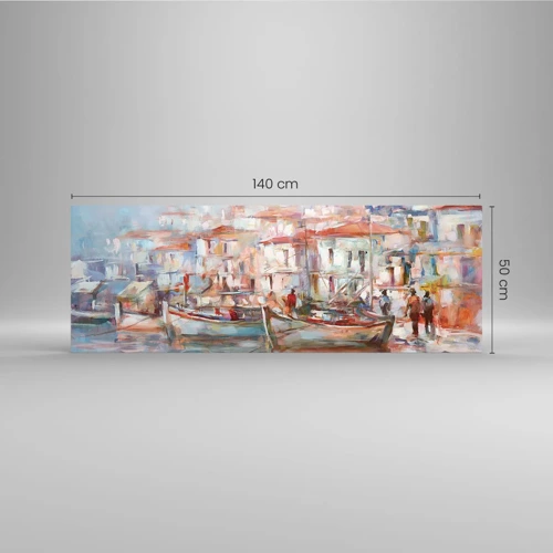 Quadro su vetro - Vacanze in pastello - 140x50 cm