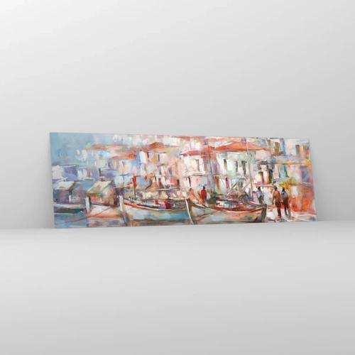 Quadro su vetro - Vacanze in pastello - 160x50 cm