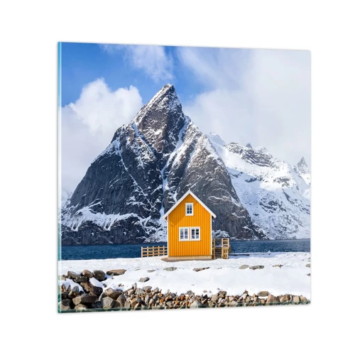Quadro su vetro - Vacanze scandinave - 60x60 cm