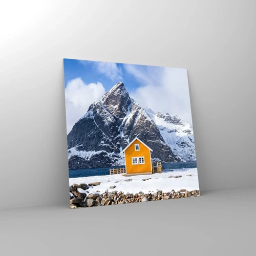 Quadro su vetro - Vacanze scandinave - 70x70 cm