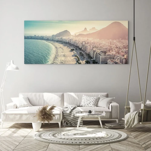 Quadro su vetro - Vacanze senza fine a Rio - 140x50 cm