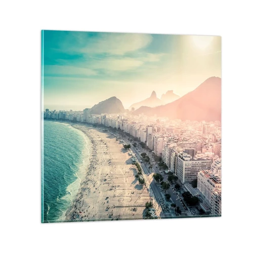 Quadro su vetro - Vacanze senza fine a Rio - 50x50 cm