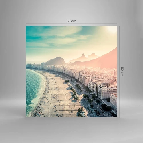 Quadro su vetro - Vacanze senza fine a Rio - 50x50 cm