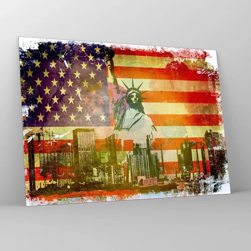 Quadro su vetro - Viva l'America! - 70x50 cm