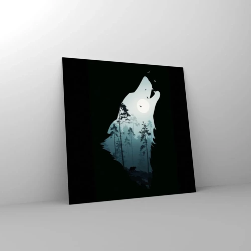 Quadro su vetro - Voce di una notte boschiva - 50x50 cm