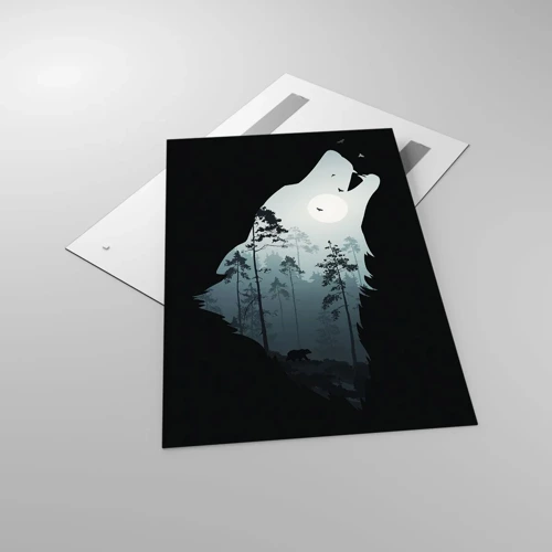 Quadro su vetro - Voce di una notte boschiva - 80x120 cm