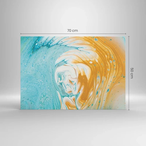 Quadro su vetro - Vortice pastello - 70x50 cm