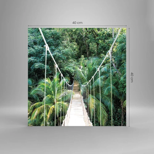 Quadro su vetro - Welcome to the jungle! - 40x40 cm