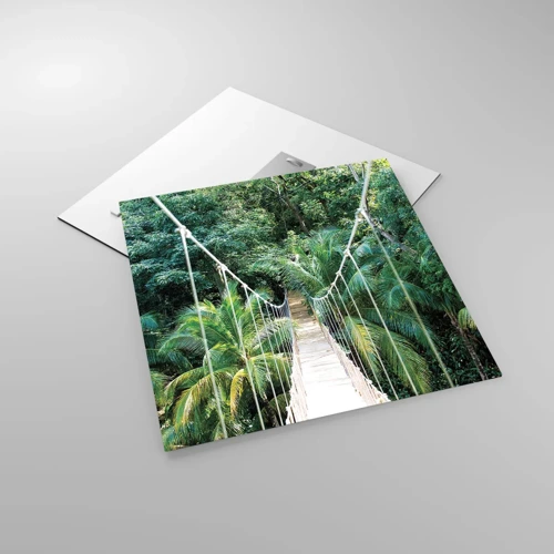 Quadro su vetro - Welcome to the jungle! - 50x50 cm
