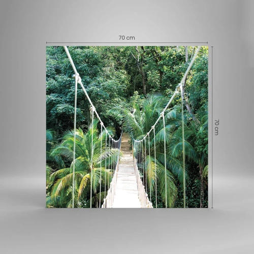Quadro su vetro - Welcome to the jungle! - 70x70 cm