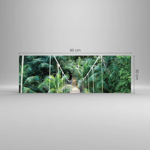 Quadro su vetro - Welcome to the jungle! - 90x30 cm