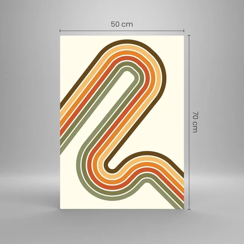 Quadro su vetro - Zig zag fino alla meta - 50x70 cm