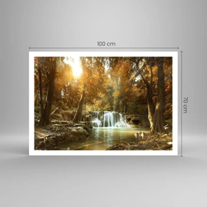 Poster - Cascata nel parco - 100x70 cm