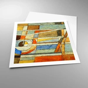 Poster - Cubismo in cantiere - 60x60 cm