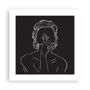 Poster - Il bello emerge nel silenzio - 40x40 cm