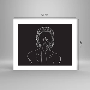 Poster - Il bello emerge nel silenzio - 50x40 cm