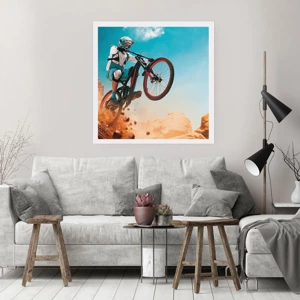 Poster - Il demone della follia ciclistica - 40x40 cm