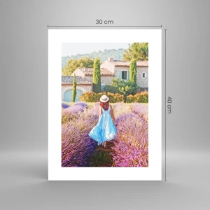 Poster - La ragazza nella lavanda - 30x40 cm