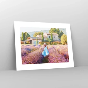 Poster - La ragazza nella lavanda - 40x30 cm