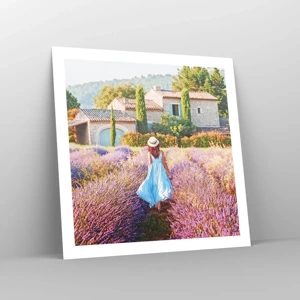 Poster - La ragazza nella lavanda - 60x60 cm