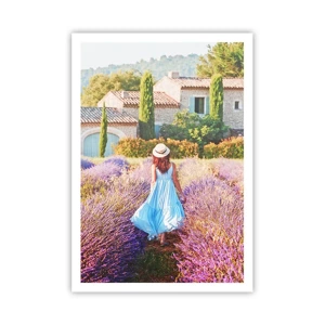 Poster - La ragazza nella lavanda - 70x100 cm