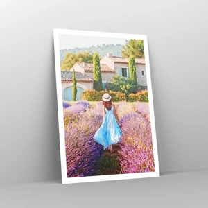 Poster - La ragazza nella lavanda - 70x100 cm