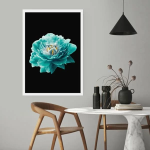 Poster - Petali blu e oro - 40x50 cm