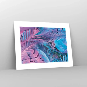 Poster - Tropici in rosa e blu - 40x30 cm