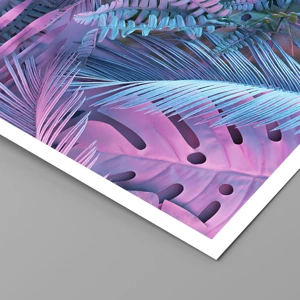 Poster - Tropici in rosa e blu - 40x30 cm