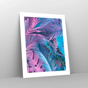 Poster - Tropici in rosa e blu - 40x50 cm