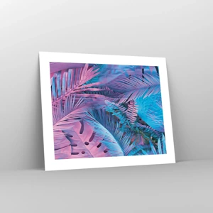 Poster - Tropici in rosa e blu - 50x40 cm