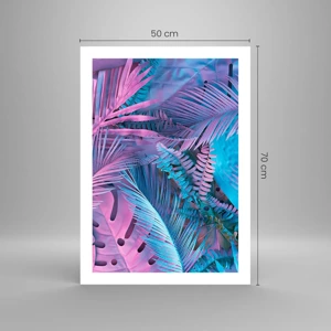 Poster - Tropici in rosa e blu - 50x70 cm