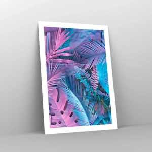 Poster - Tropici in rosa e blu - 50x70 cm