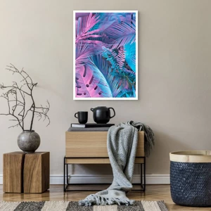 Poster - Tropici in rosa e blu - 50x70 cm