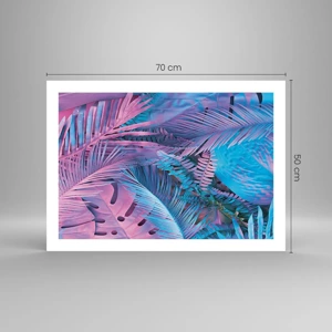 Poster - Tropici in rosa e blu - 70x50 cm