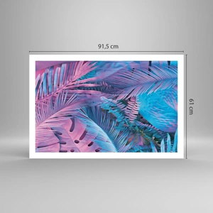 Poster - Tropici in rosa e blu - 91x61 cm