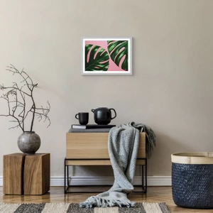 Poster in cornice bianca - Appuntamento in verde - 40x30 cm