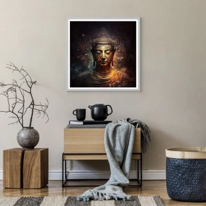 Poster in cornice bianca - Equilibrio spirituale - 60x60 cm