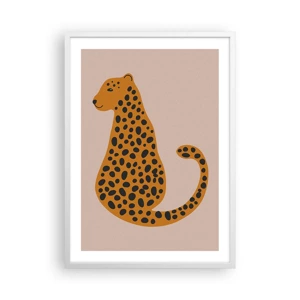 Poster in cornice bianca - Il leopardo è un motivo di moda - 50x70 cm