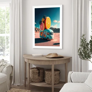 Poster in cornice bianca - Il sapore delle vacanze - 50x70 cm