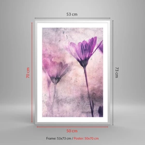 Poster in cornice bianca - Il sogno dei fiori - 50x70 cm