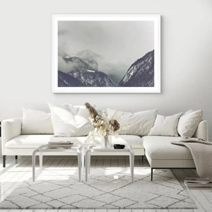 Poster in cornice bianca - La valle delle nebbie - 91x61 cm